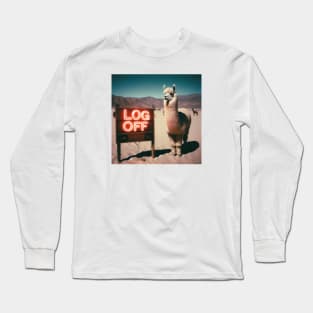 Log off alpaca Long Sleeve T-Shirt